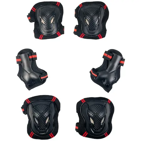 Set Action One, protectii copii Adventure, genunchiere, cotiere si aparatori incheieturi Set protectii copii pentru trotineta electrica