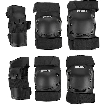 Set Protectii Raven Dexard, genunchiere cotiere si aparatori incheieturi Set Protectii copii genunchiere cotiere si aparatori incheieturi